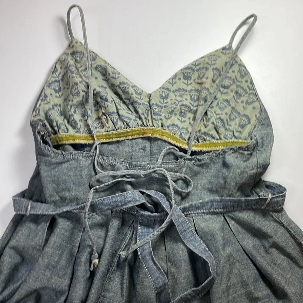 Billabong chambray summer dress with open back size S - Picture 7 of 10